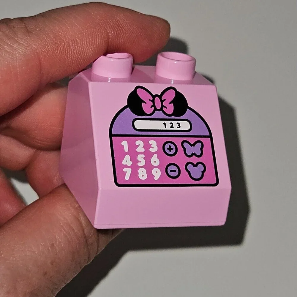 3 Lego Duplo Bricks Pink Minnie Mouse Cash Register Orange Pitcher Sandwiches - Picture 6 of 9